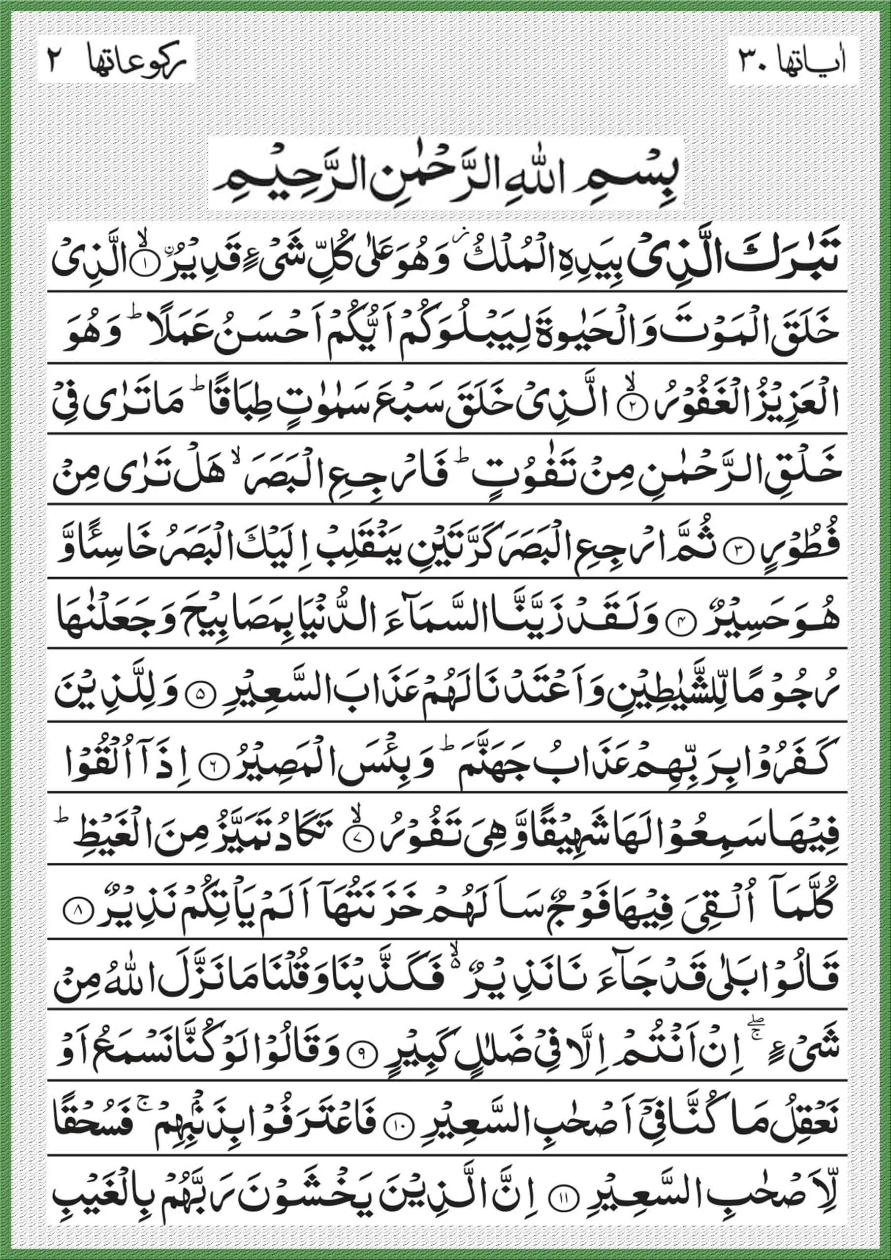 Surah Mulk PDF Download Read Online