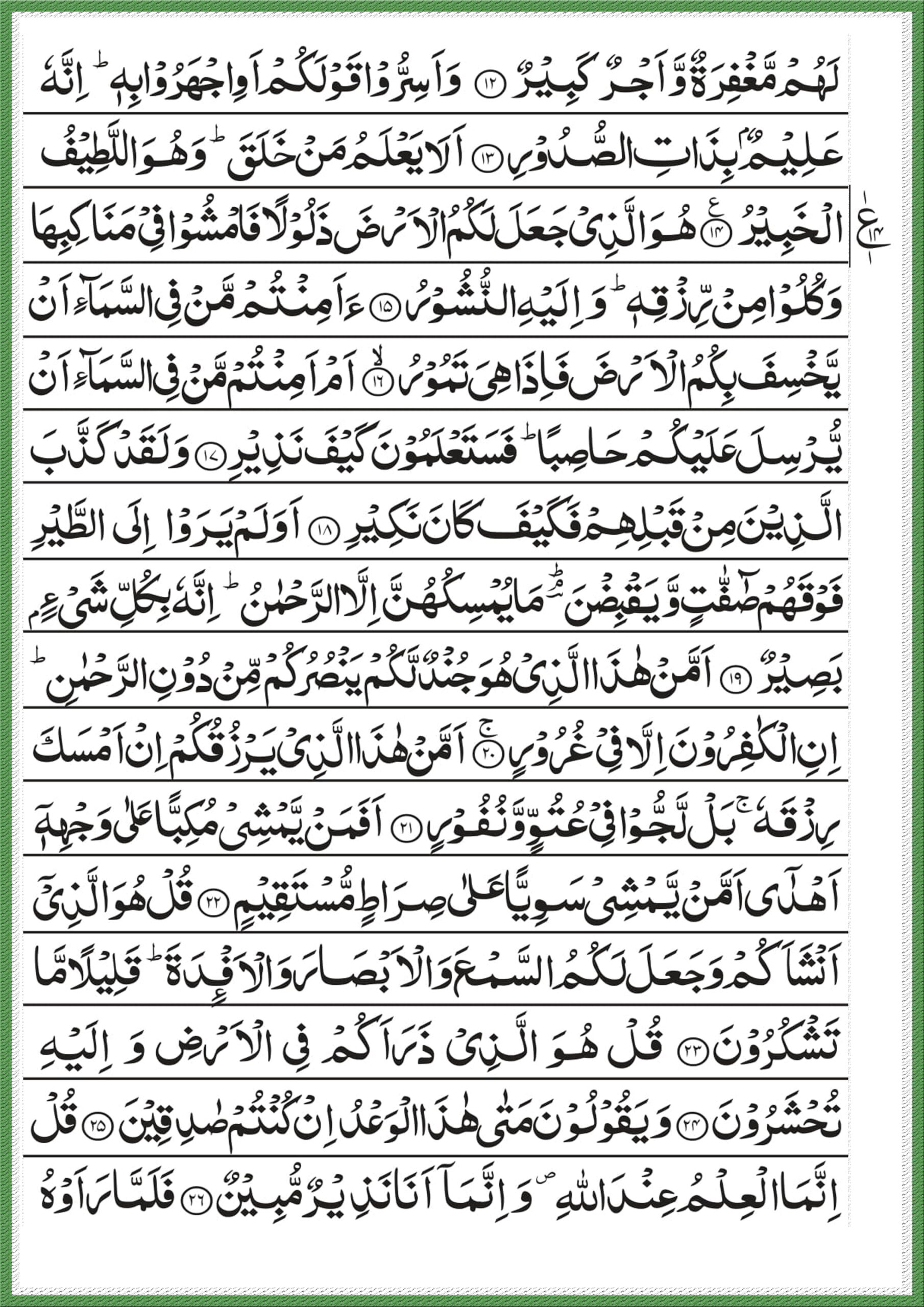 Surah Mulk PDF Download